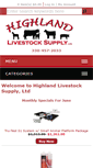 Mobile Screenshot of highlandlivestocksupply.com